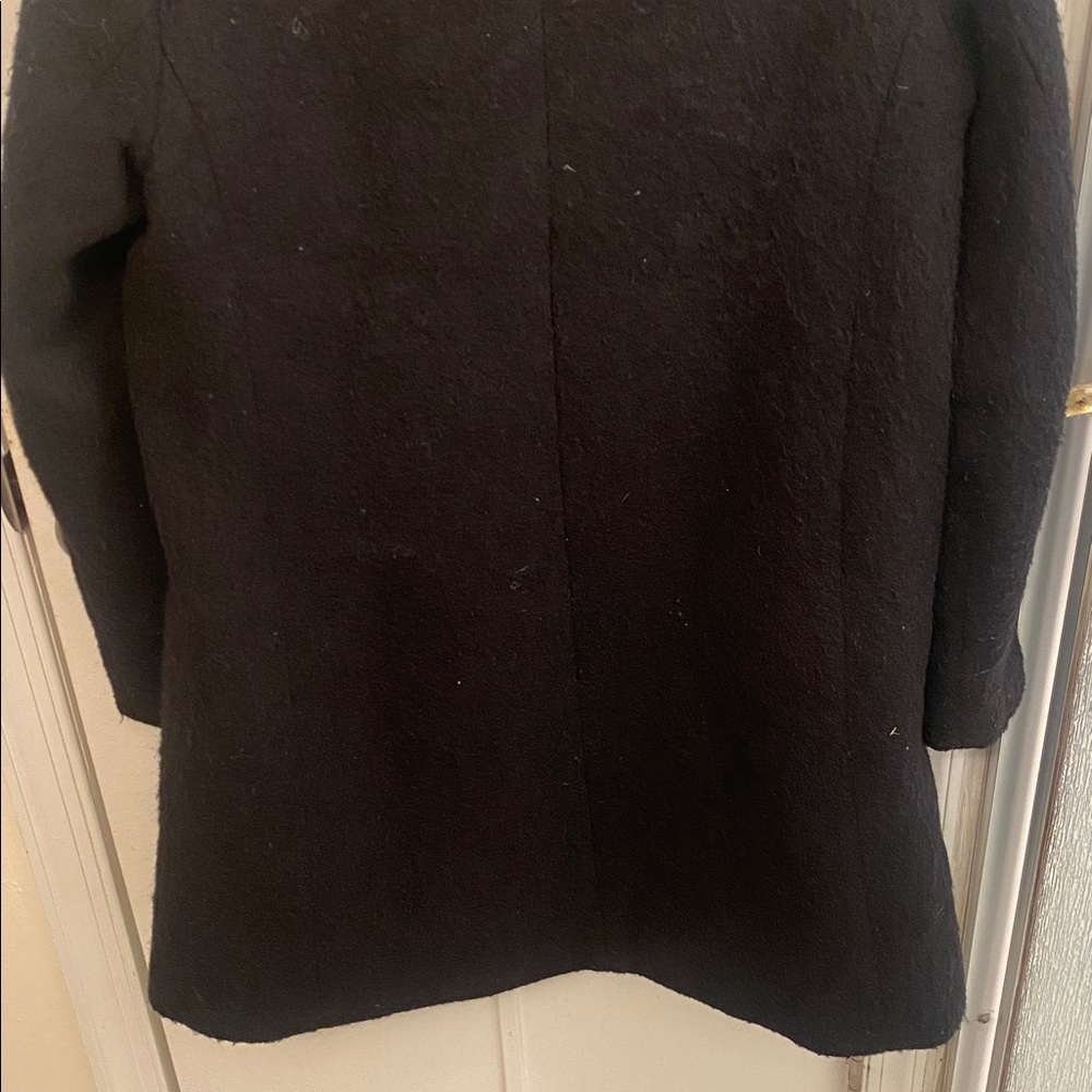 Kate Spade Black Pea Coat w/ Pink Lining - Picture 6 of 6
